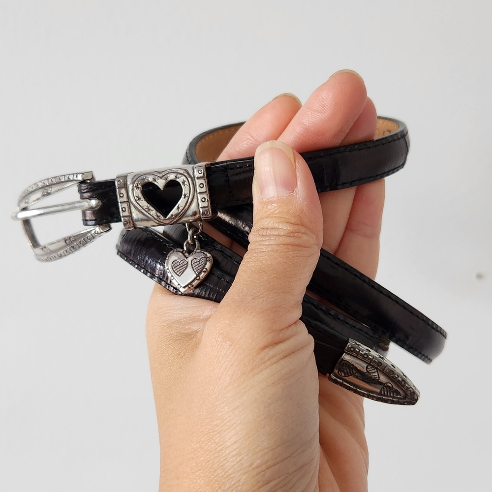 Brighton skinny leather belt